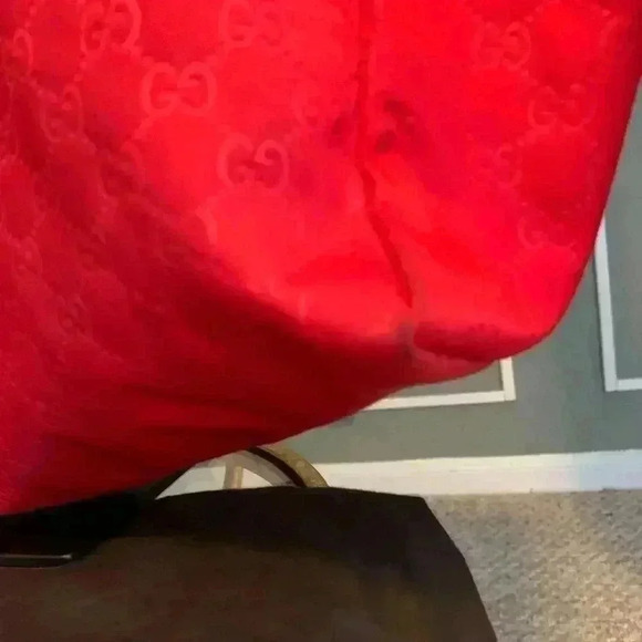 GUCCI GG pattern Large tote Duffle Bag Tote Bag Nylon Red - Picture 2 of 16